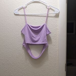 Lavender Strappy Crop Top